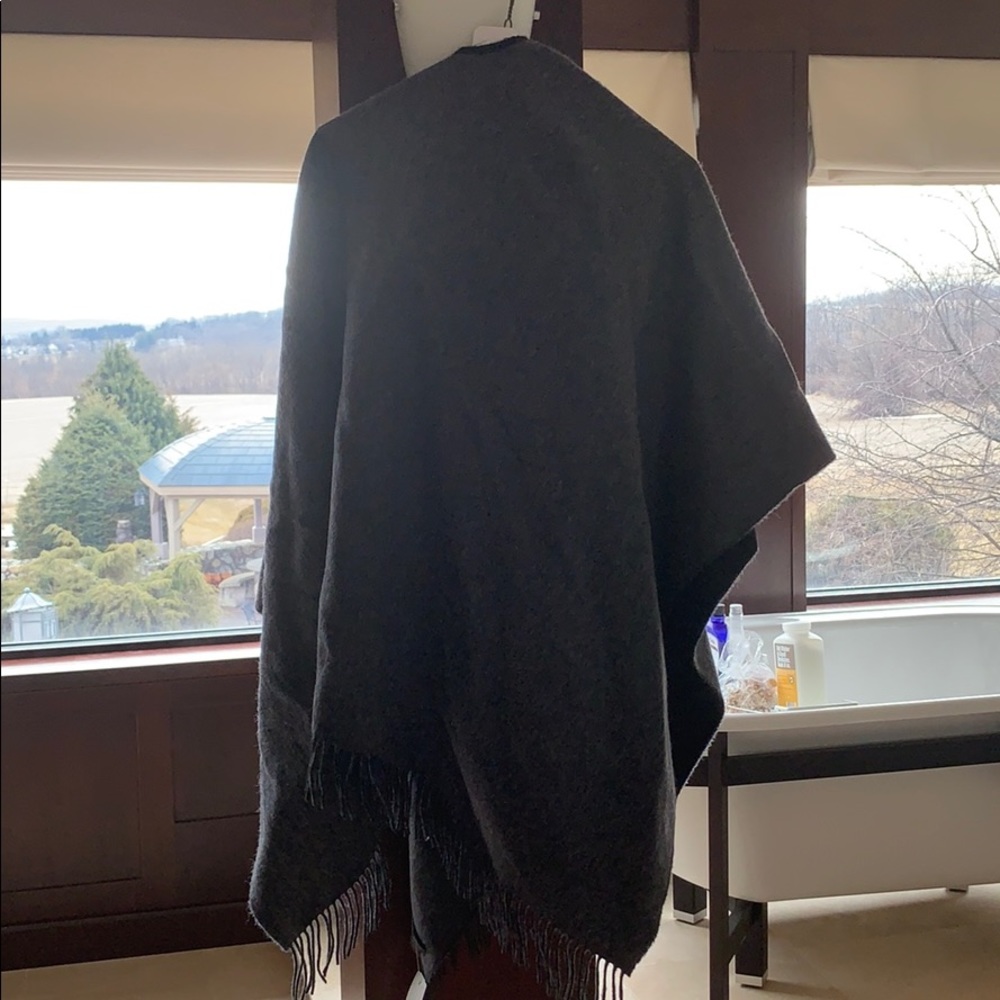 Reversible shawl %100 merino wool cashmere